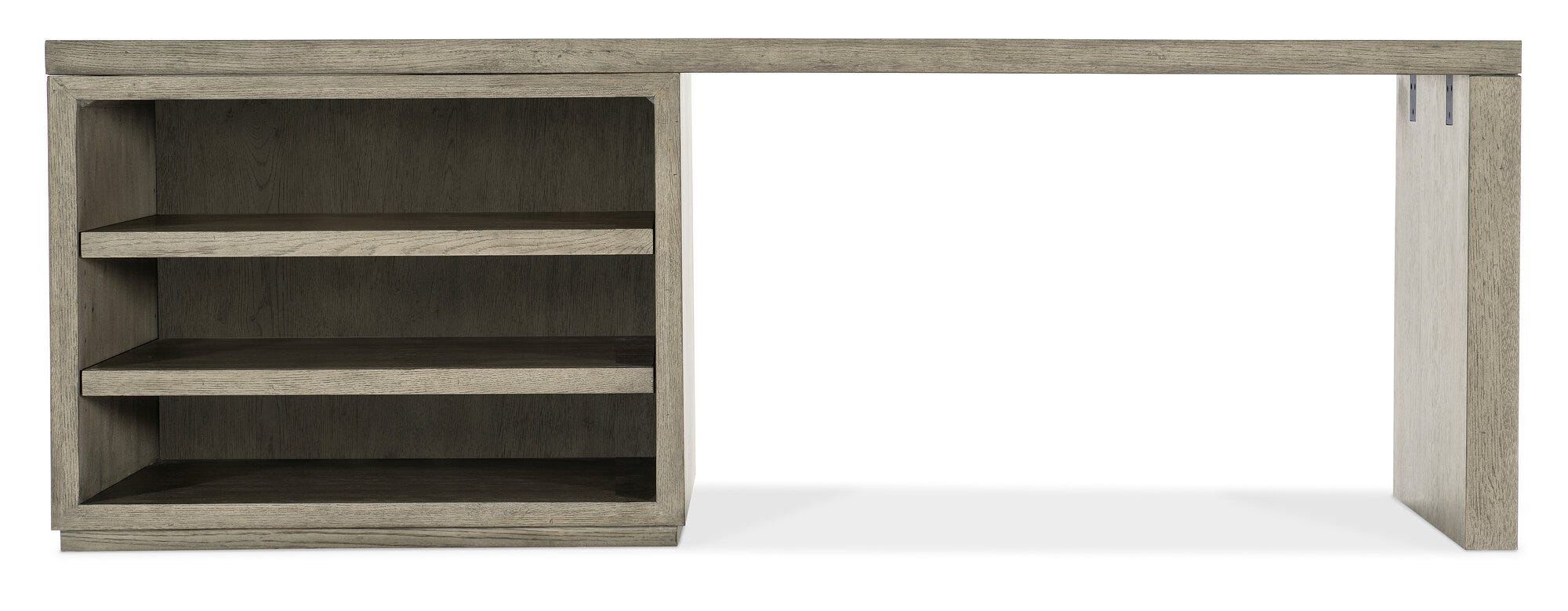 Linville Falls 84" Desk with Open Desk Cabinet - Straight View