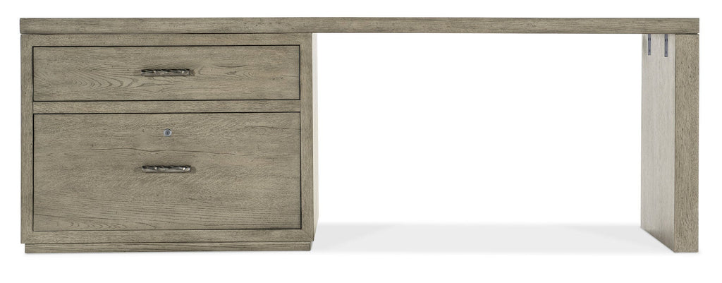 Linville Falls 84" Desk with Lateral File Straight Silo Image
