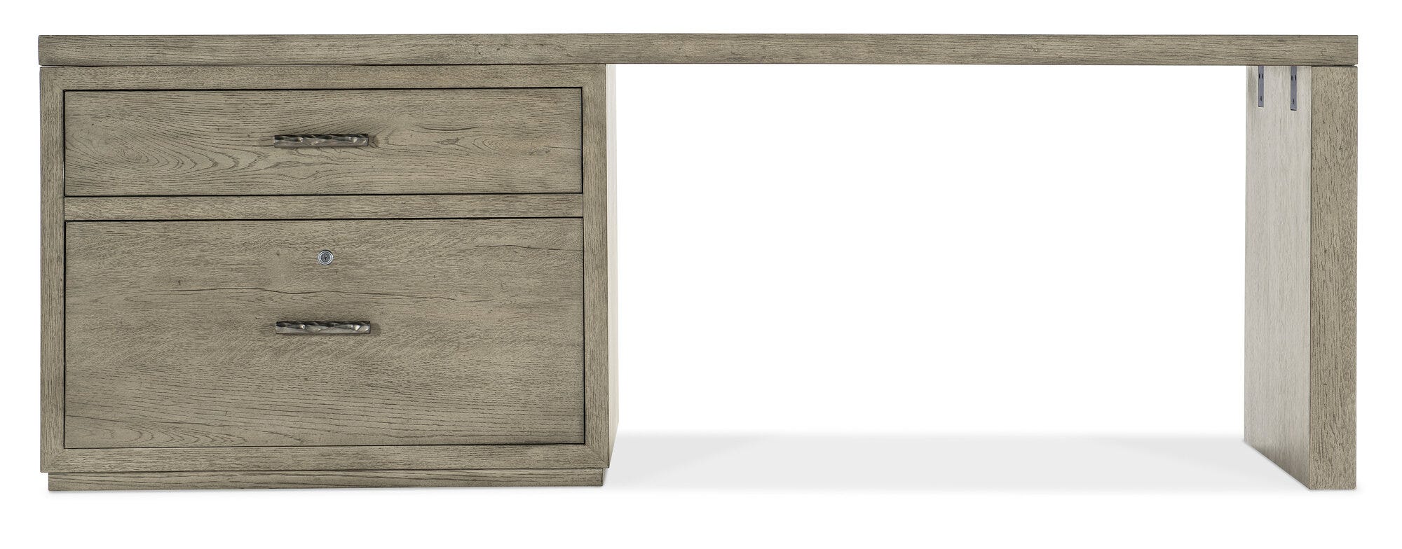 Linville Falls 84" Desk with Lateral File Straight Silo Image