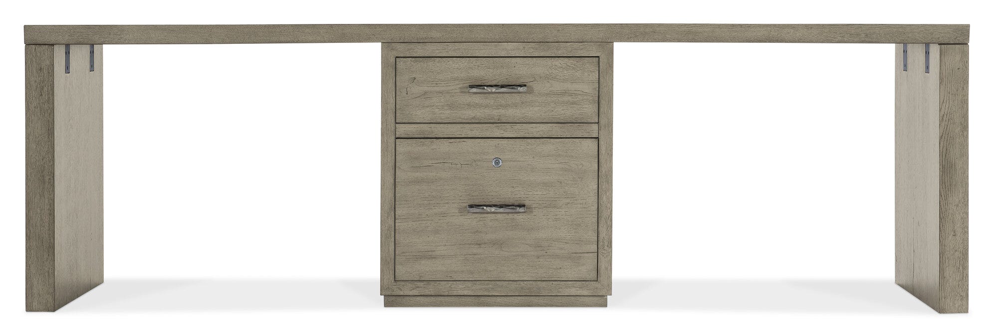 Linville Falls 96" Desk with One Centered File - Straight Silo Image