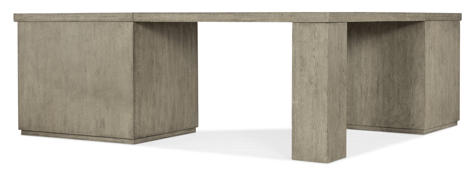 Linville Falls Corner Desk with File and Open Desk Cabinet - Back View