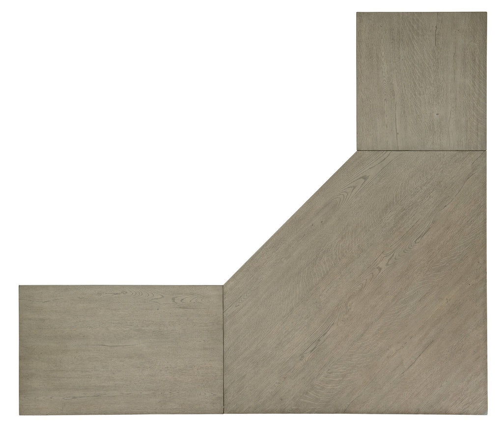 Linville Falls Corner Desk with File and Open Desk Cabinet - Top View