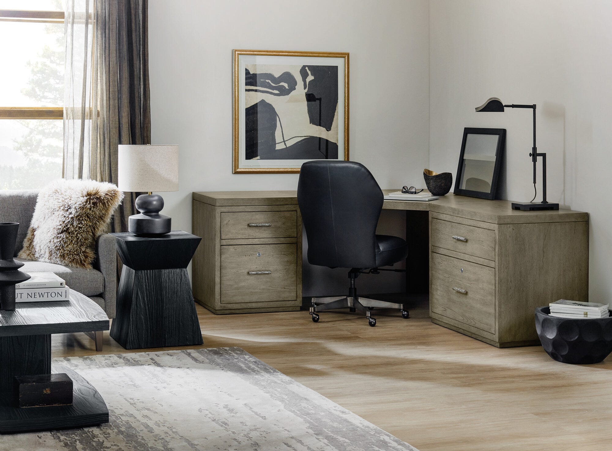 Linville Falls Corner Desk with Two Files - Room Image 2
