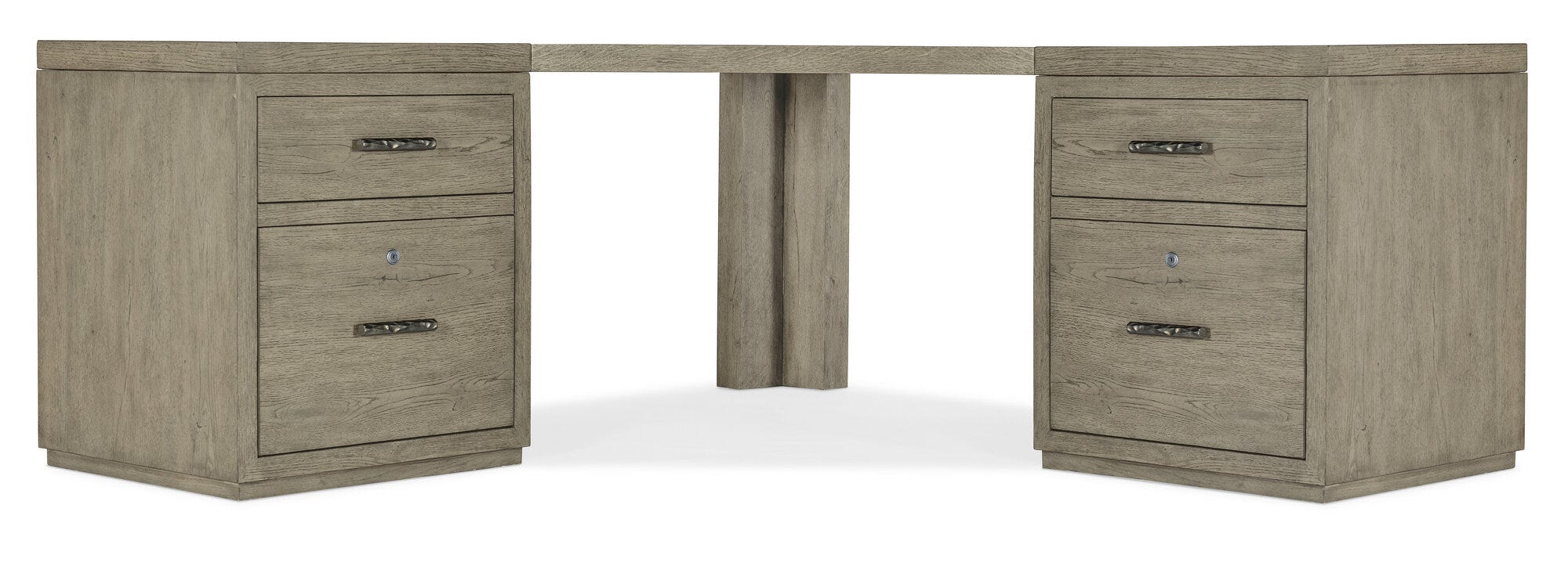 Linville Falls Corner Desk with Two Files - Straight Silo Image