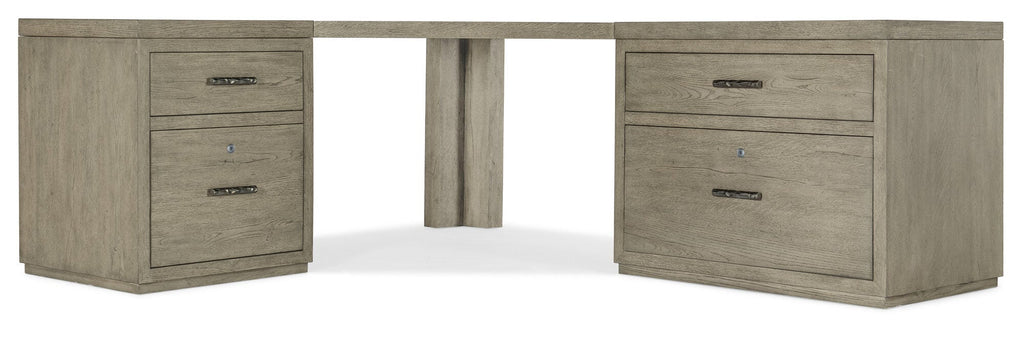 Linville Falls Corner Desk with File and Lateral File - Straight