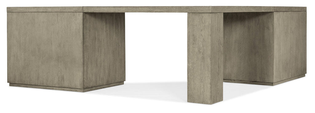Linville Falls Corner Desk with Two Open Desk Cabinets - Back