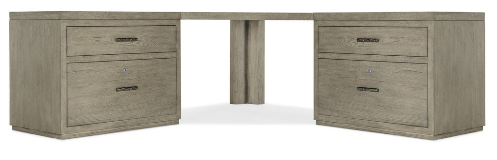 Linville Falls Corner Desk with Two Lateral Files - Straight