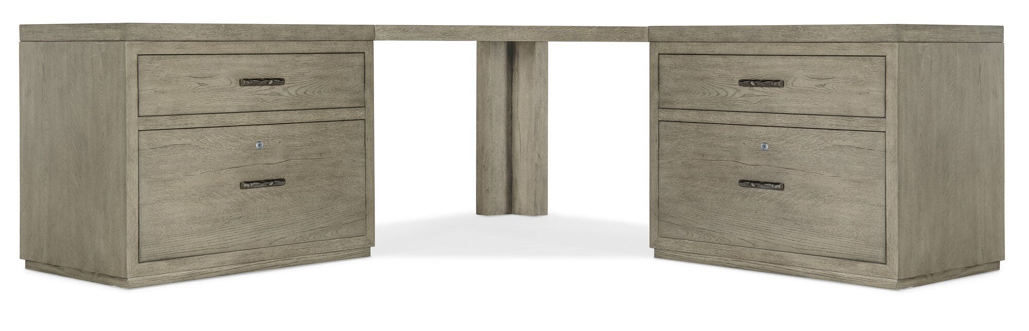 Linville Falls Corner Desk with Two Lateral Files - Straight