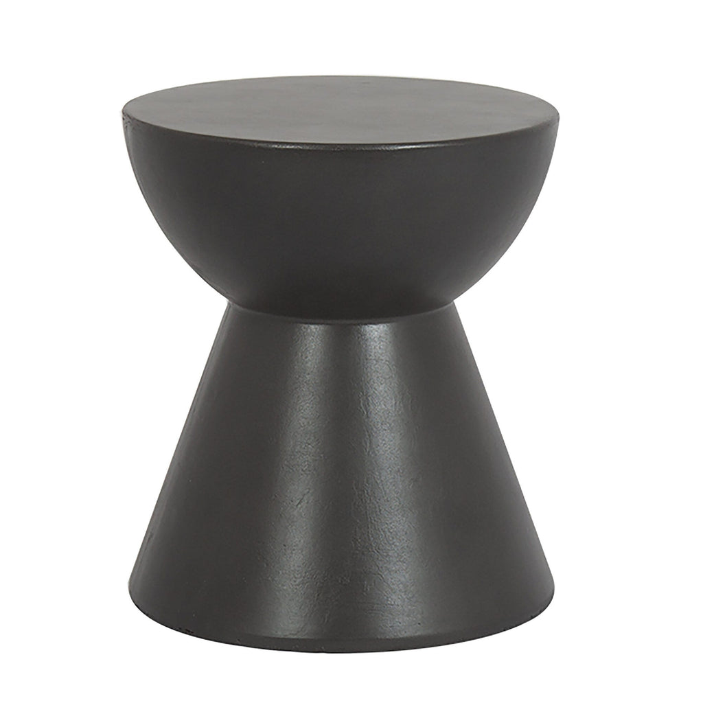 GRC Round End Table, Dark Gray Finish