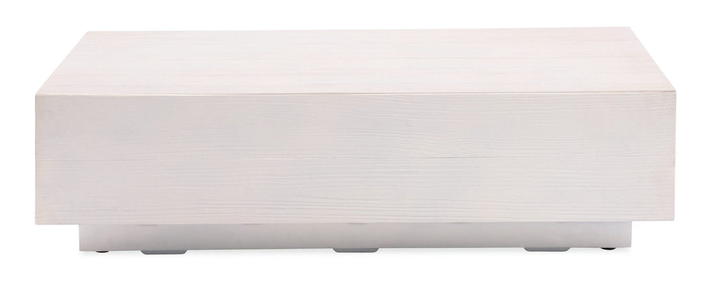 GRFC Faux Bois Coffee Table, Bone Finish