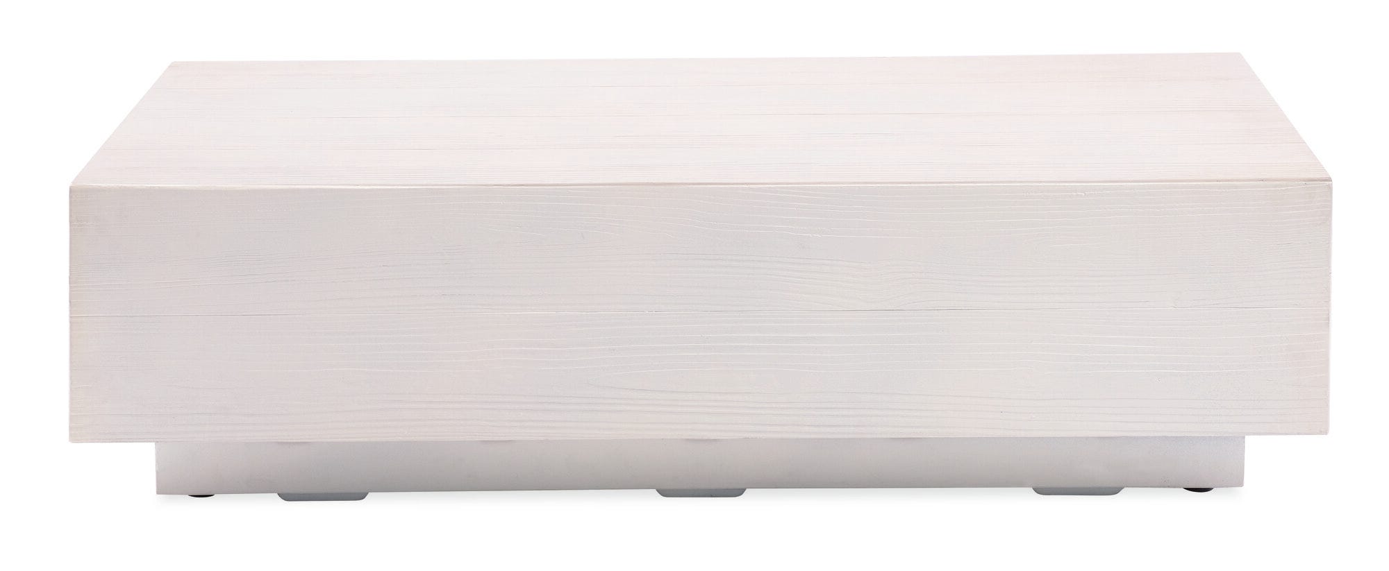 GRFC Faux Bois Coffee Table, Bone Finish