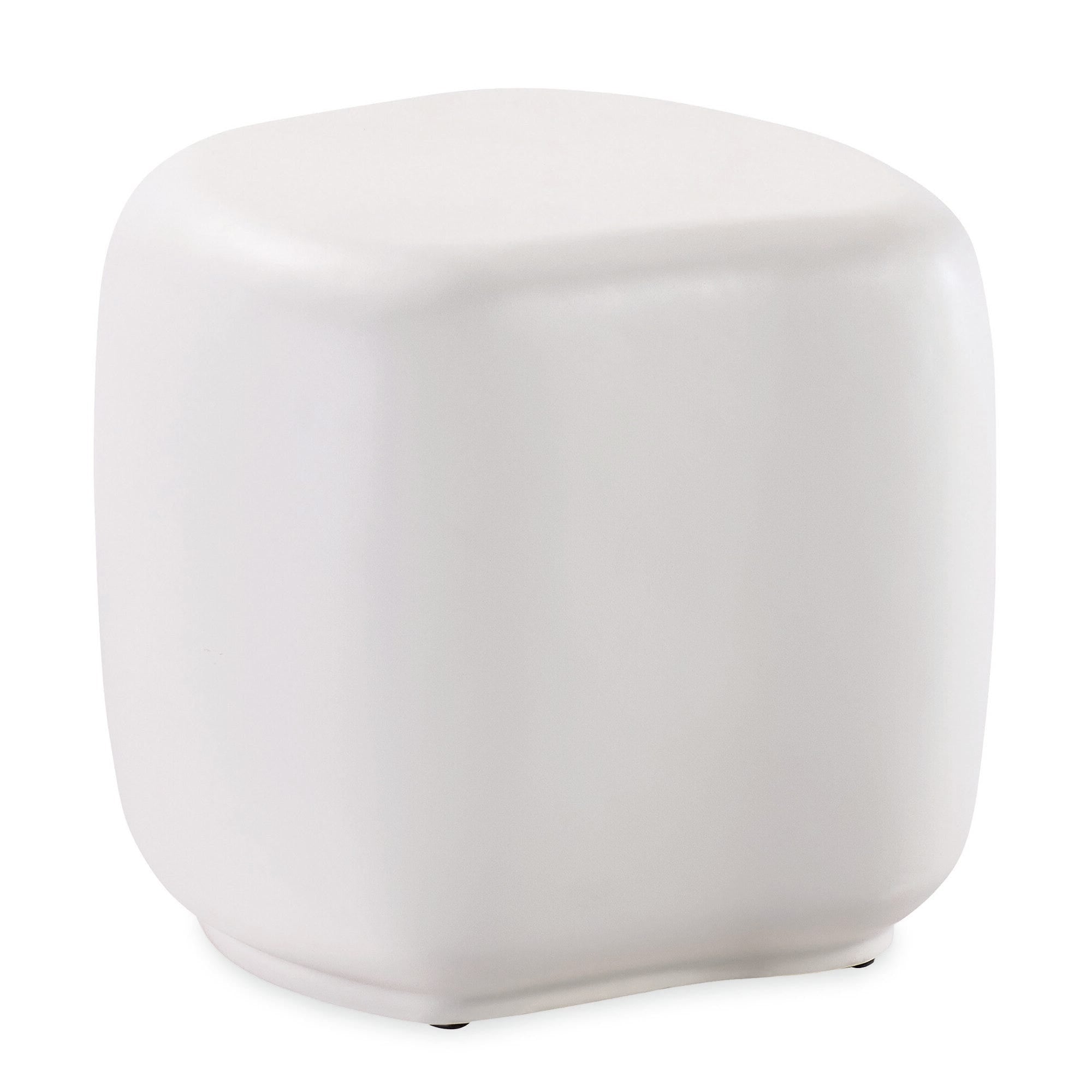 Pebble End Table - Bone