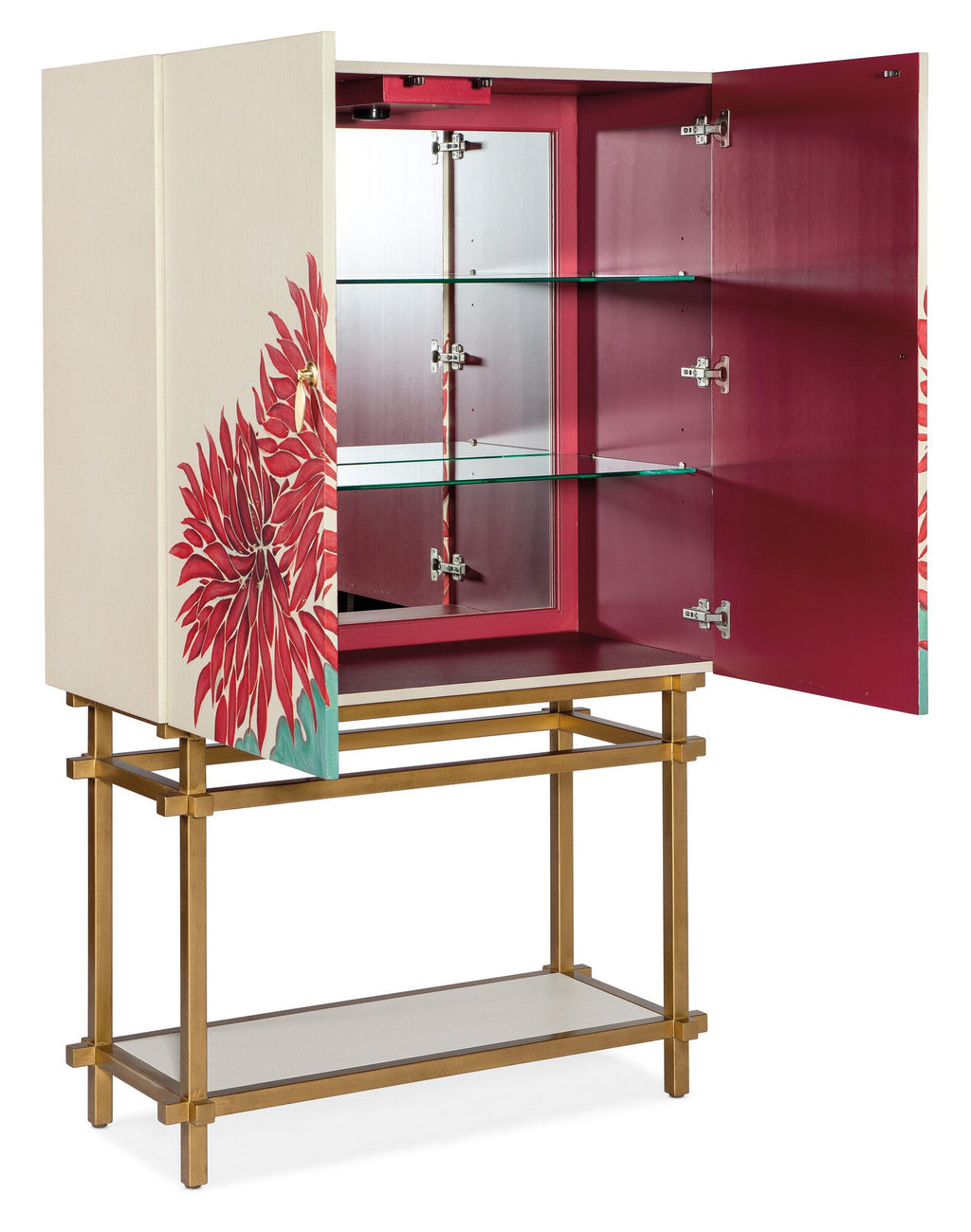 Melange Patrisha Bar Cabinet Open Silo Image 2