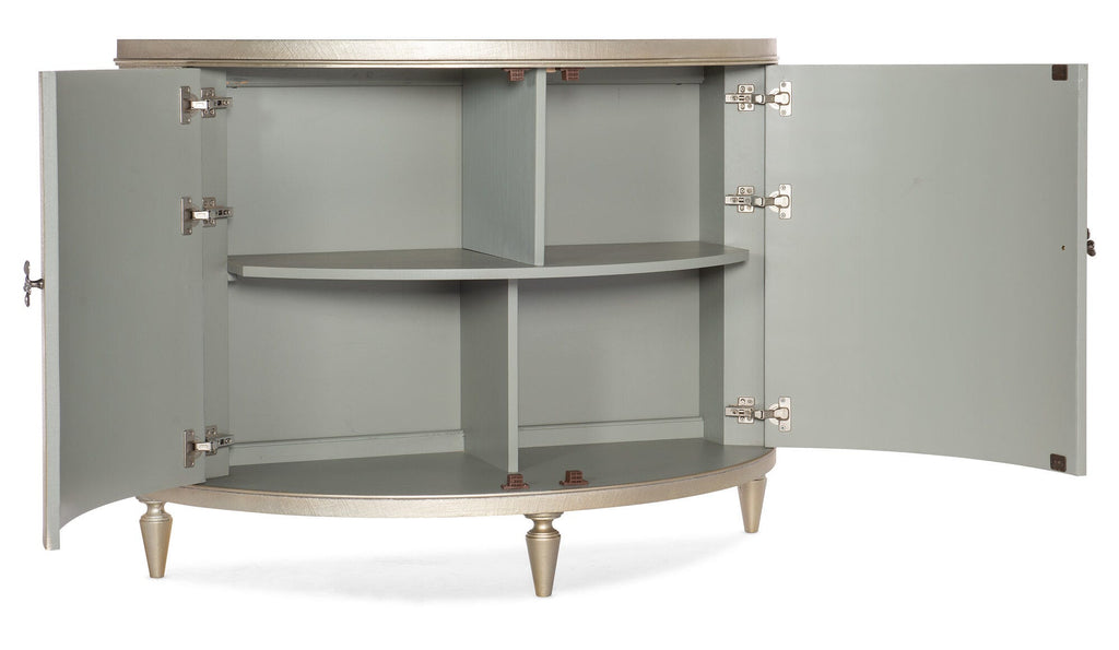 Melange Marguerite Two Door Demilune Chest Open
