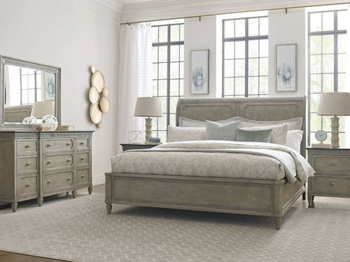 American Drew Anna Sleigh Queen Bed Complete 654-304R