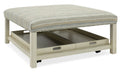 Henri Square Non-Tufted Tray Ottoman