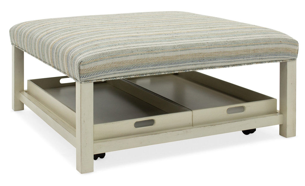 Henri Square Non-Tufted Tray Ottoman