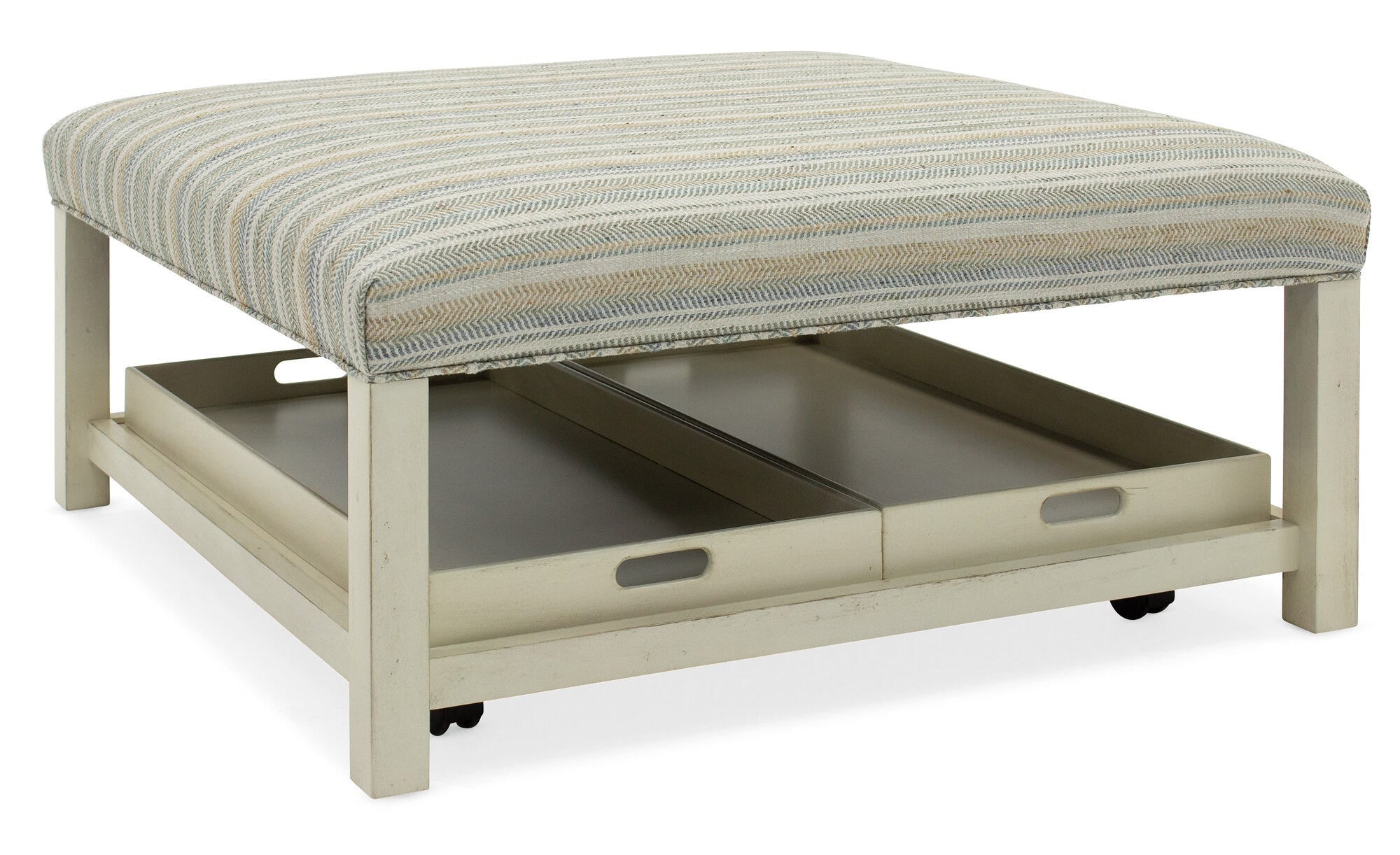 Henri Square Non-Tufted Tray Ottoman