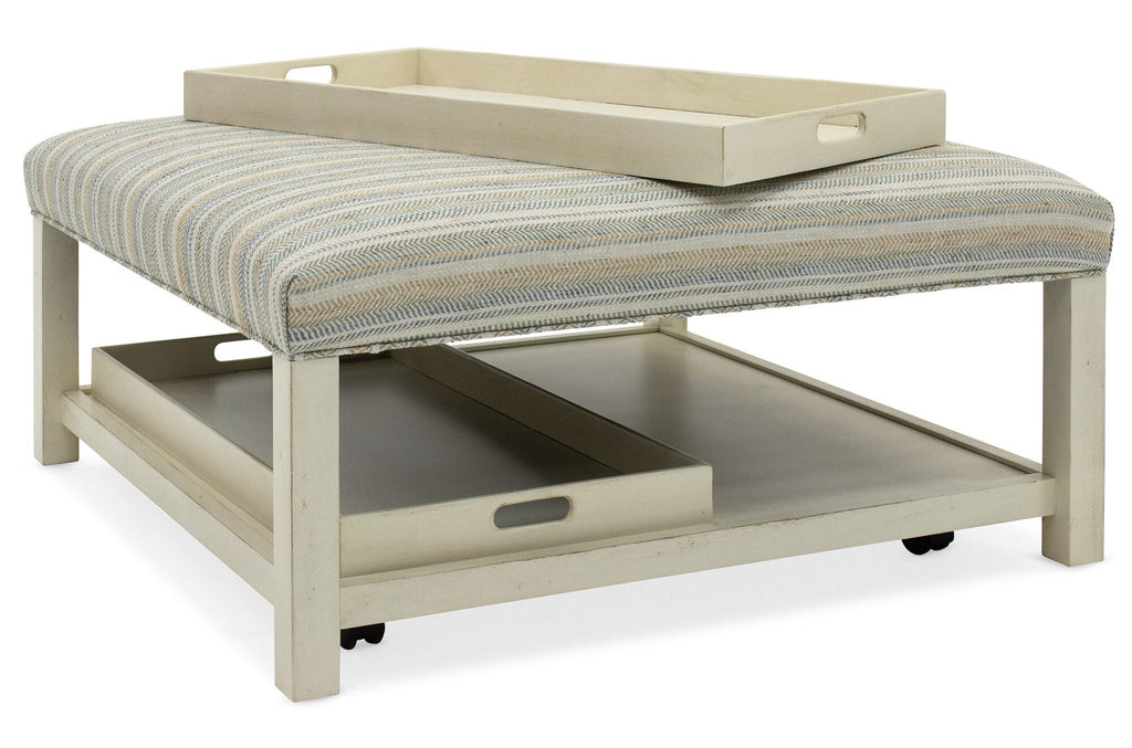 Henri Square Non-Tufted Tray Ottoman