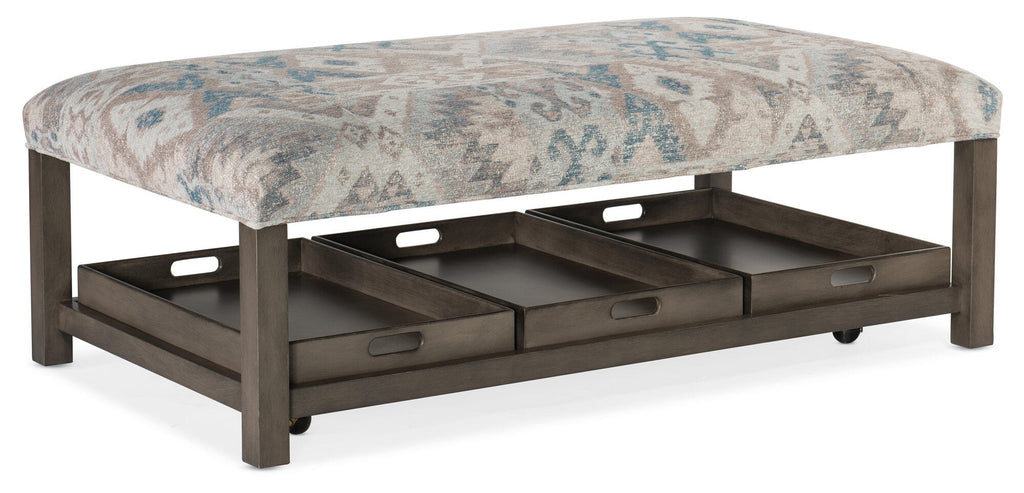 Hollis Rectangle Non-Tufted Tray Ottoman