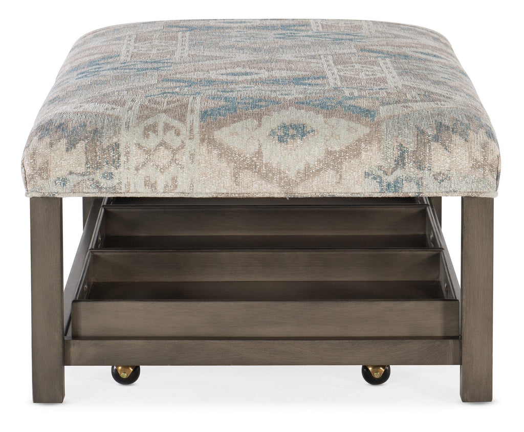 Hollis Rectangle Non-Tufted Tray Ottoman