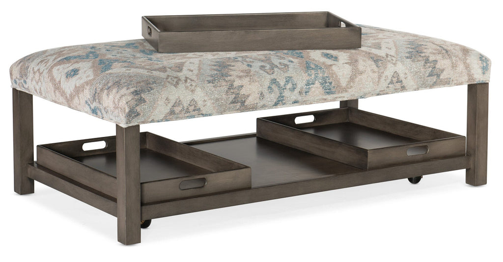 Hollis Rectangle Non-Tufted Tray Ottoman