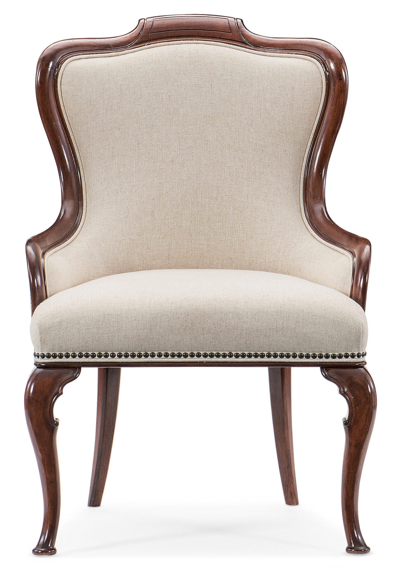 Charleston Upholstered Arm Chair Straight Silo Image