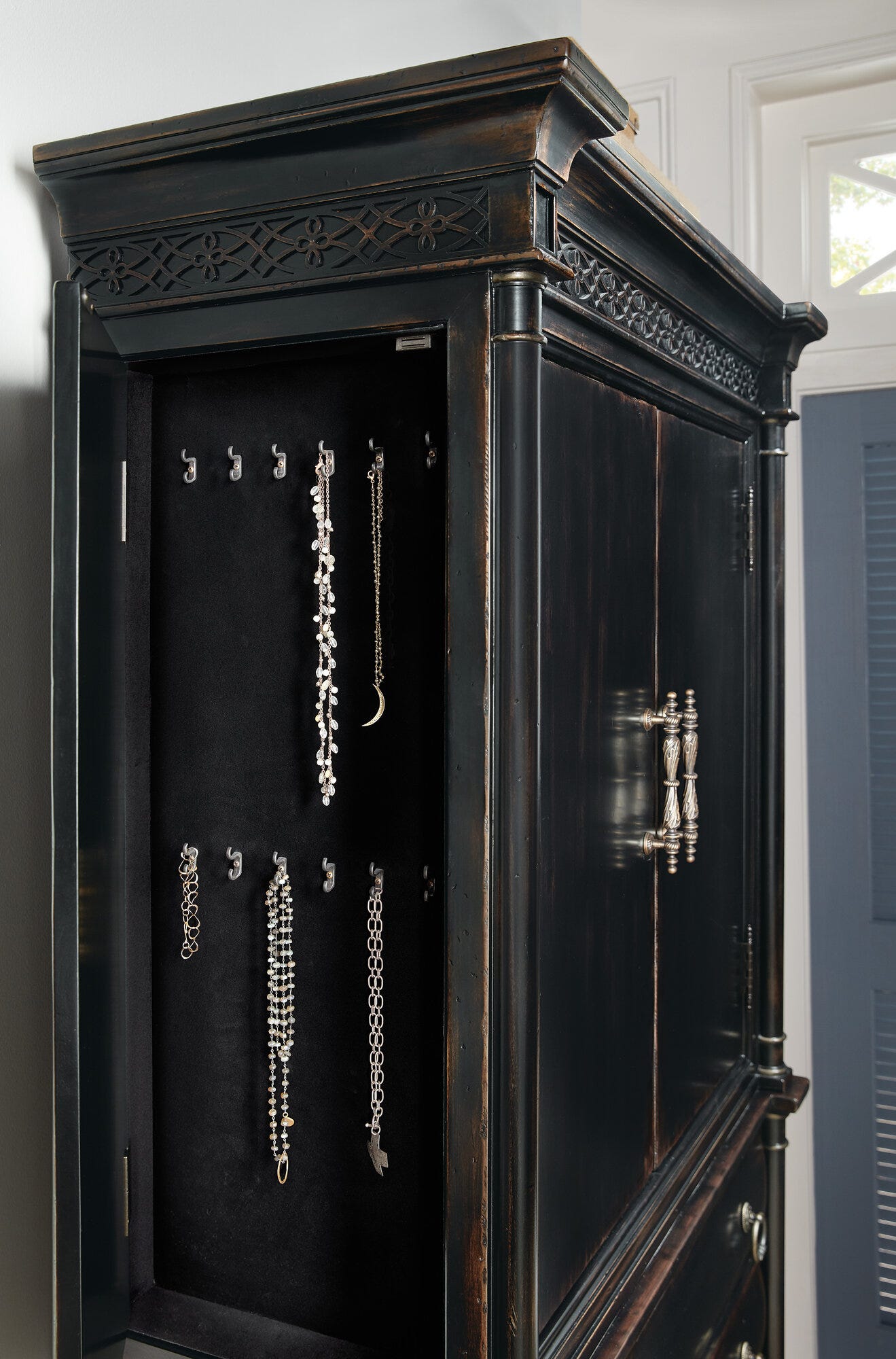 Charleston Jewelry Armoire Detail 4