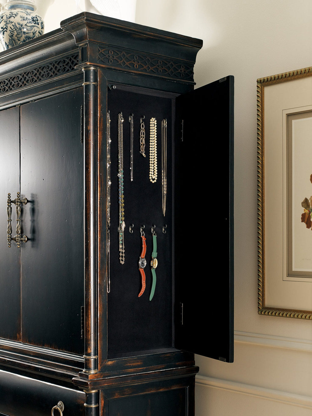 Charleston Jewelry Armoire Detail 5
