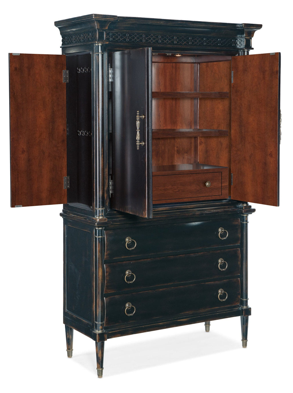 Charleston Jewelry Armoire Open Silo