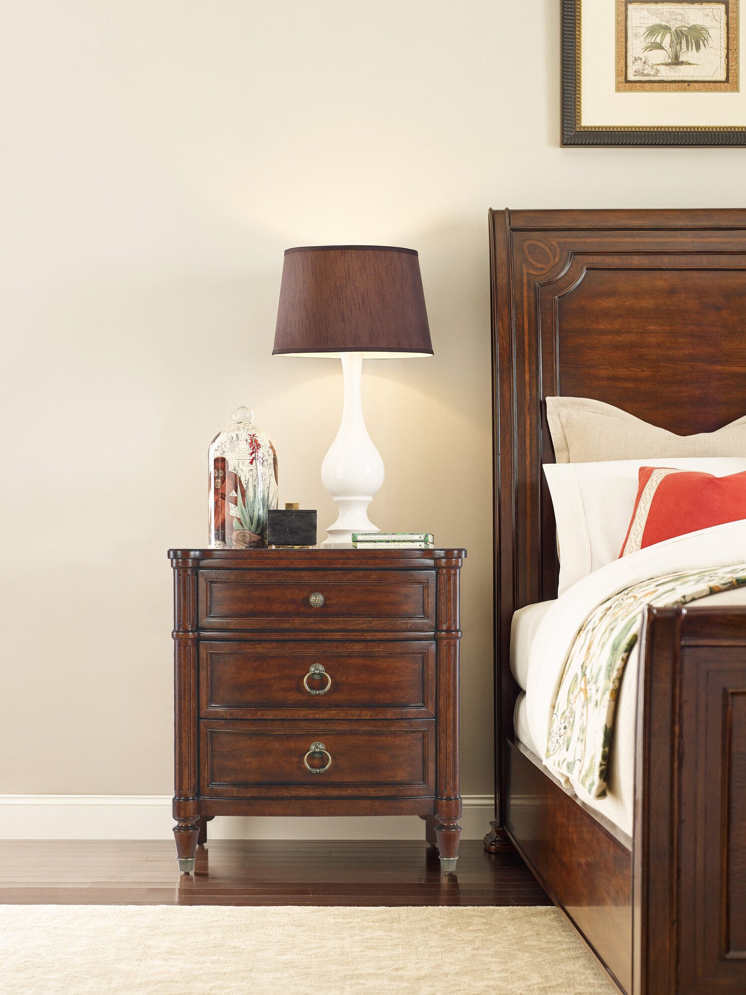 Charleston Three-Drawer Nightstand Room Image 2