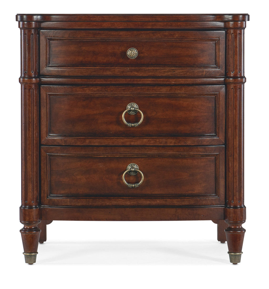 Charleston Three-Drawer Nightstand Straight Silo Image