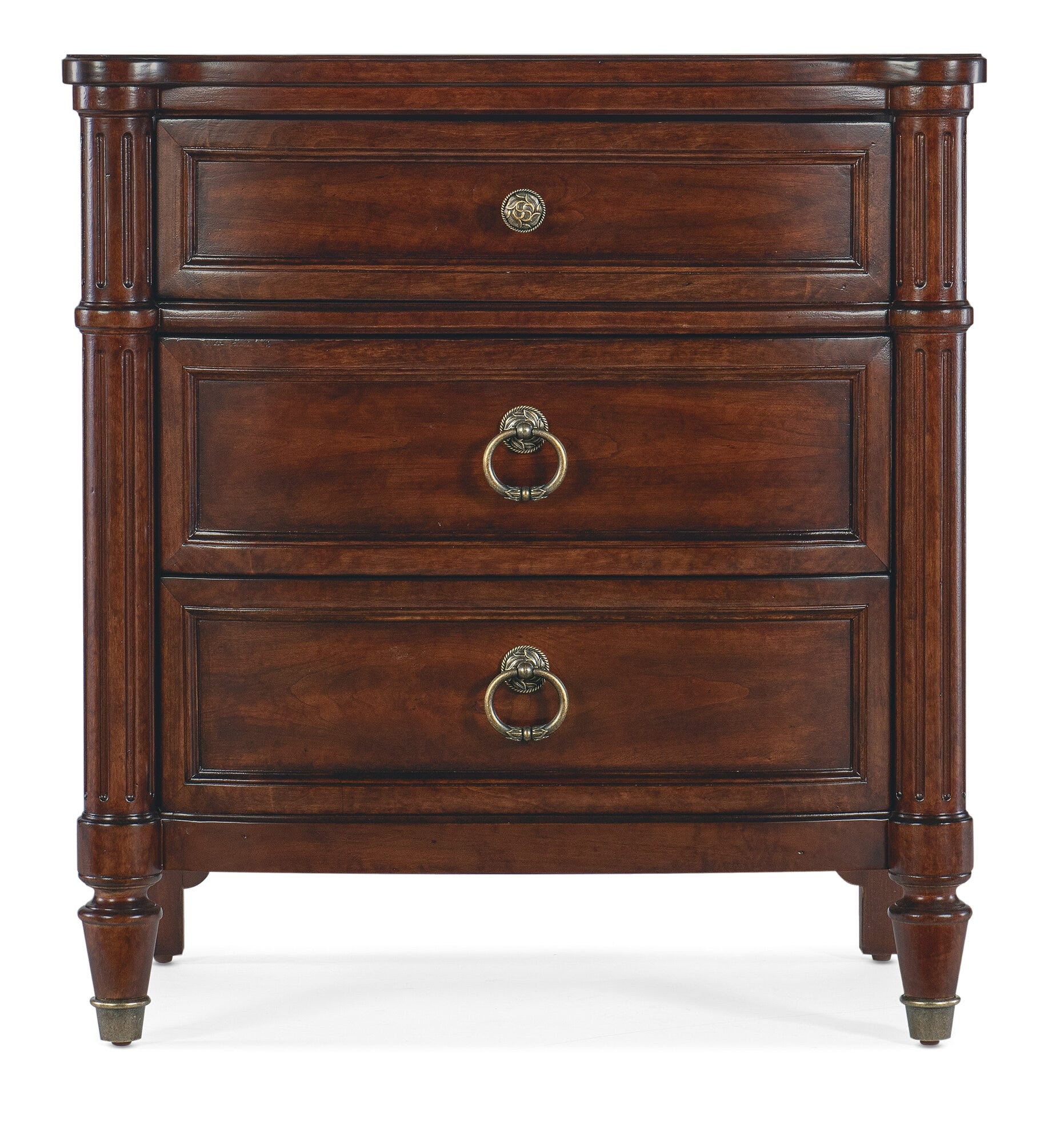 Charleston Three-Drawer Nightstand Straight Silo Image