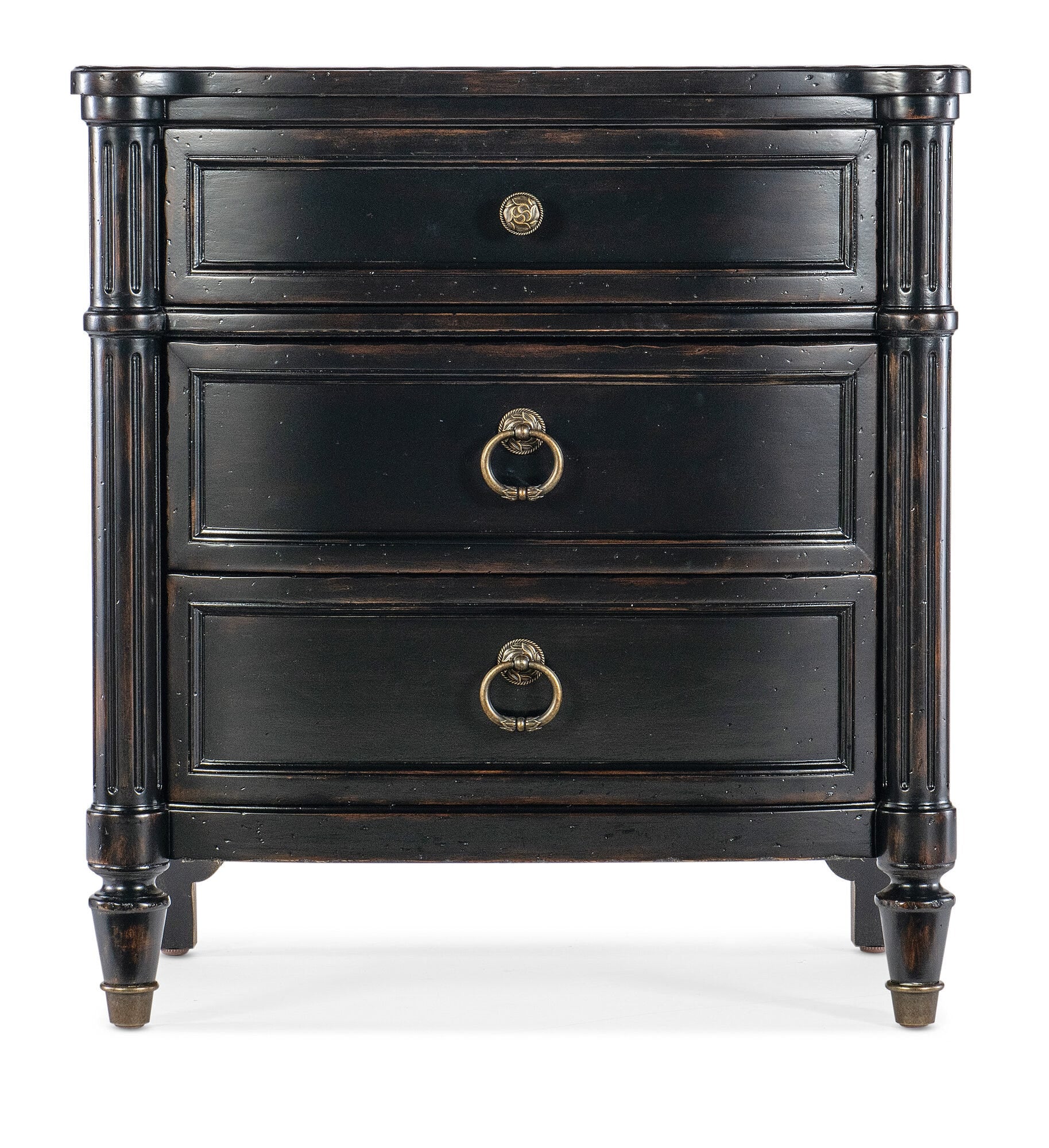 Charleston Three-Drawer Nightstand Straight Silo Image