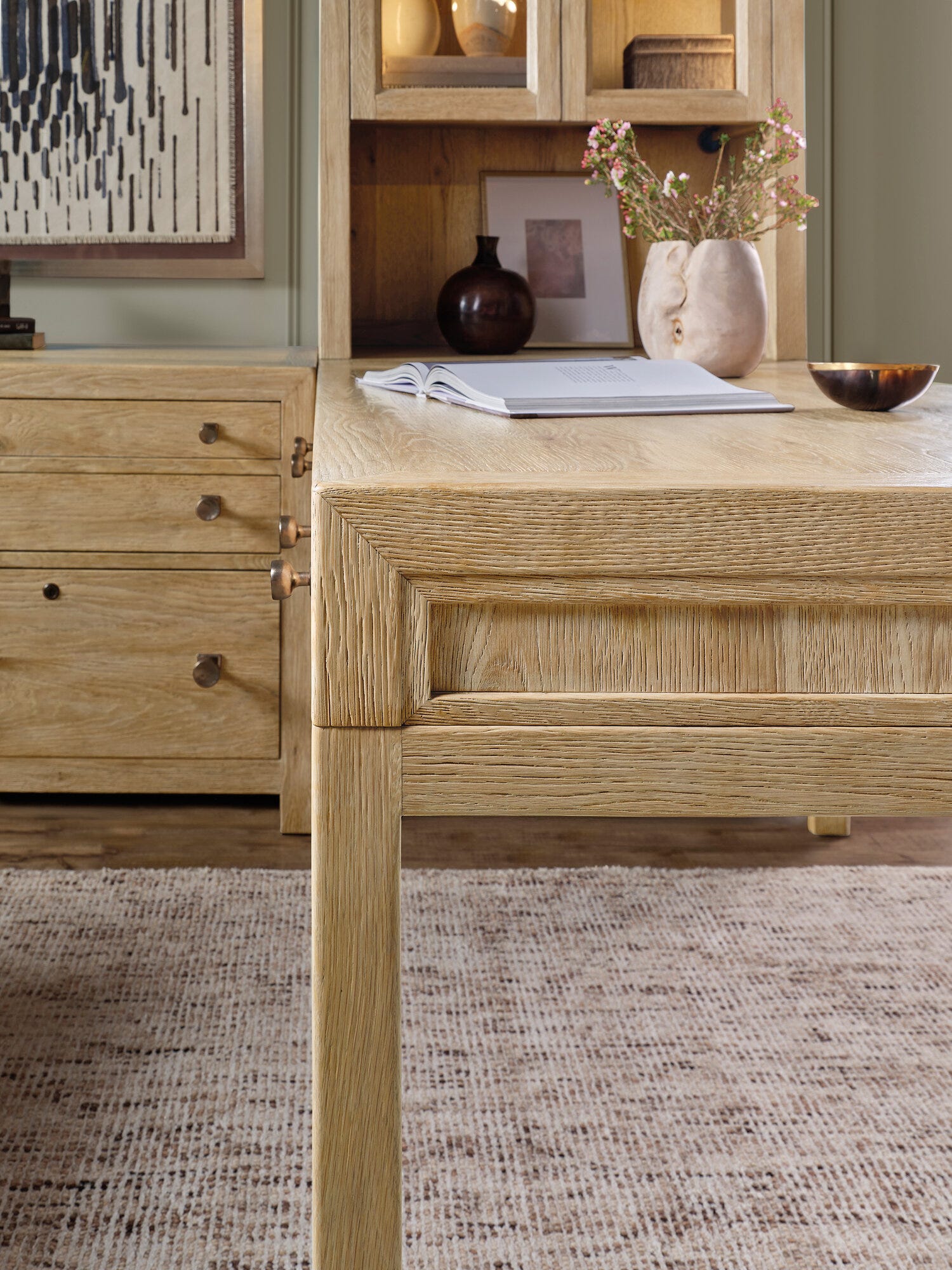 Driftwood 50-inch Modular Peninsula Desk Top