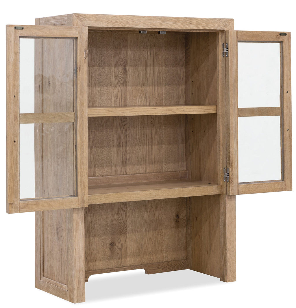 Driftwood Bookcase Hutch Open Silo