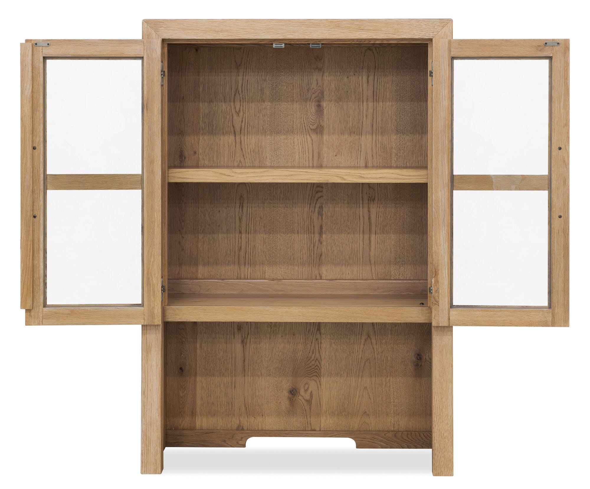 Driftwood Bookcase Hutch Open Straight