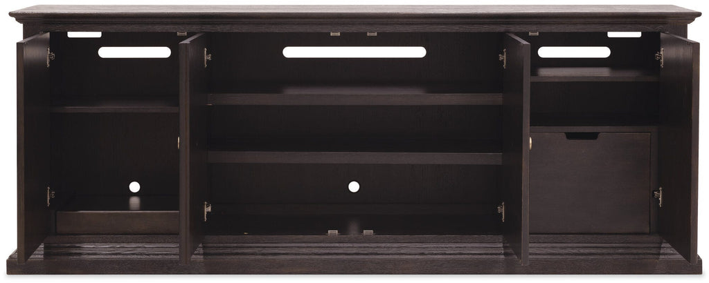 Driftwood Entertainment Credenza Open Straight Silo Image