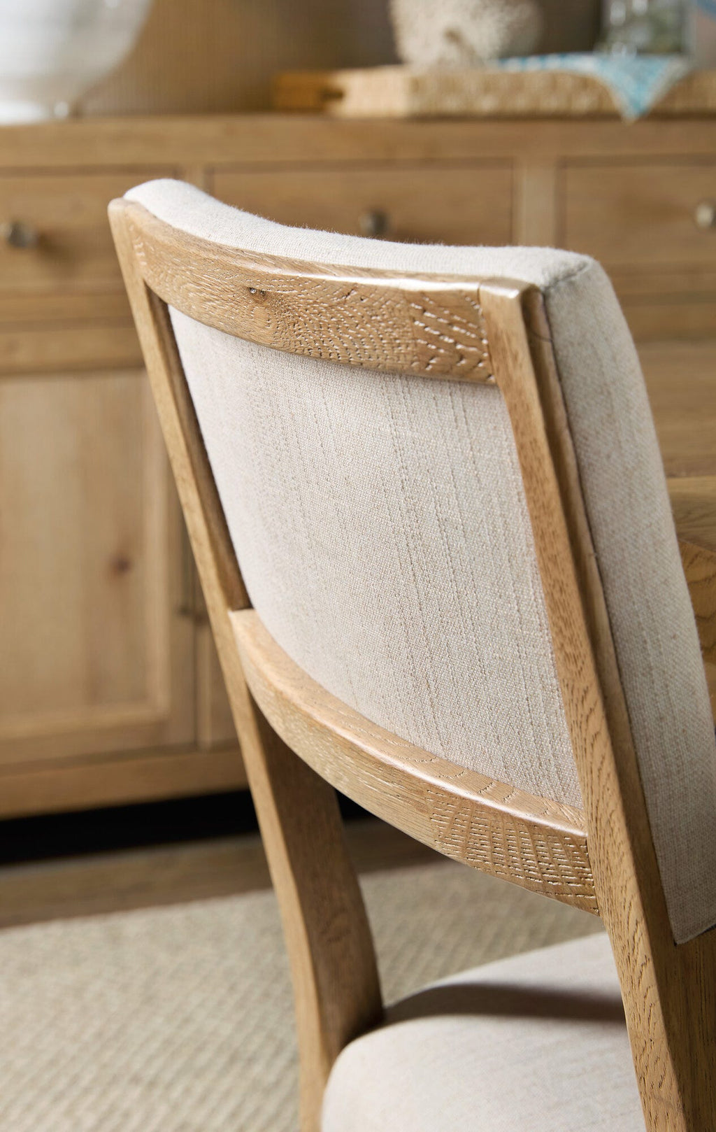 Driftwood Upholstered Side Chair Detail