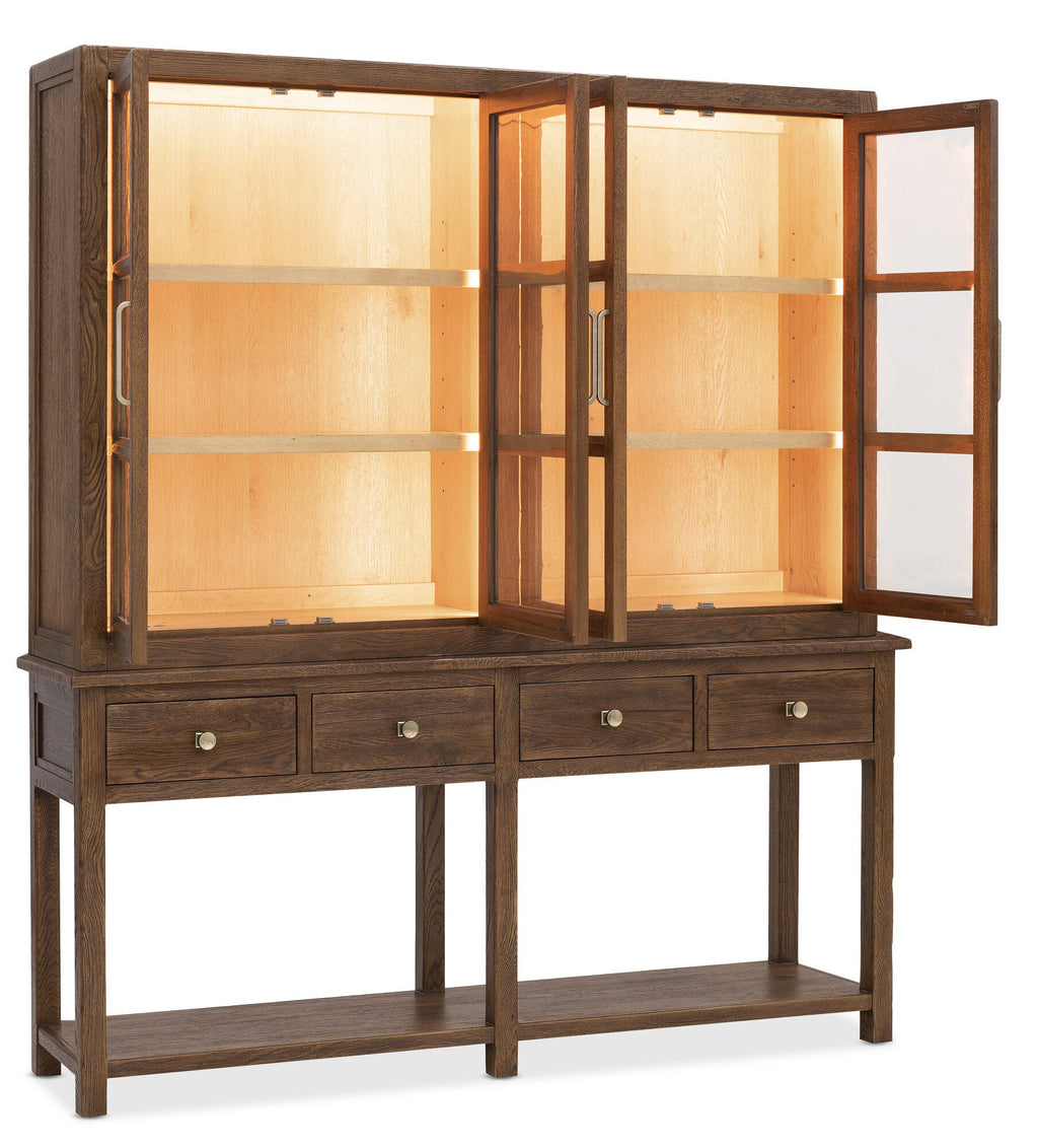 Driftwood Display Sideboard Open 2