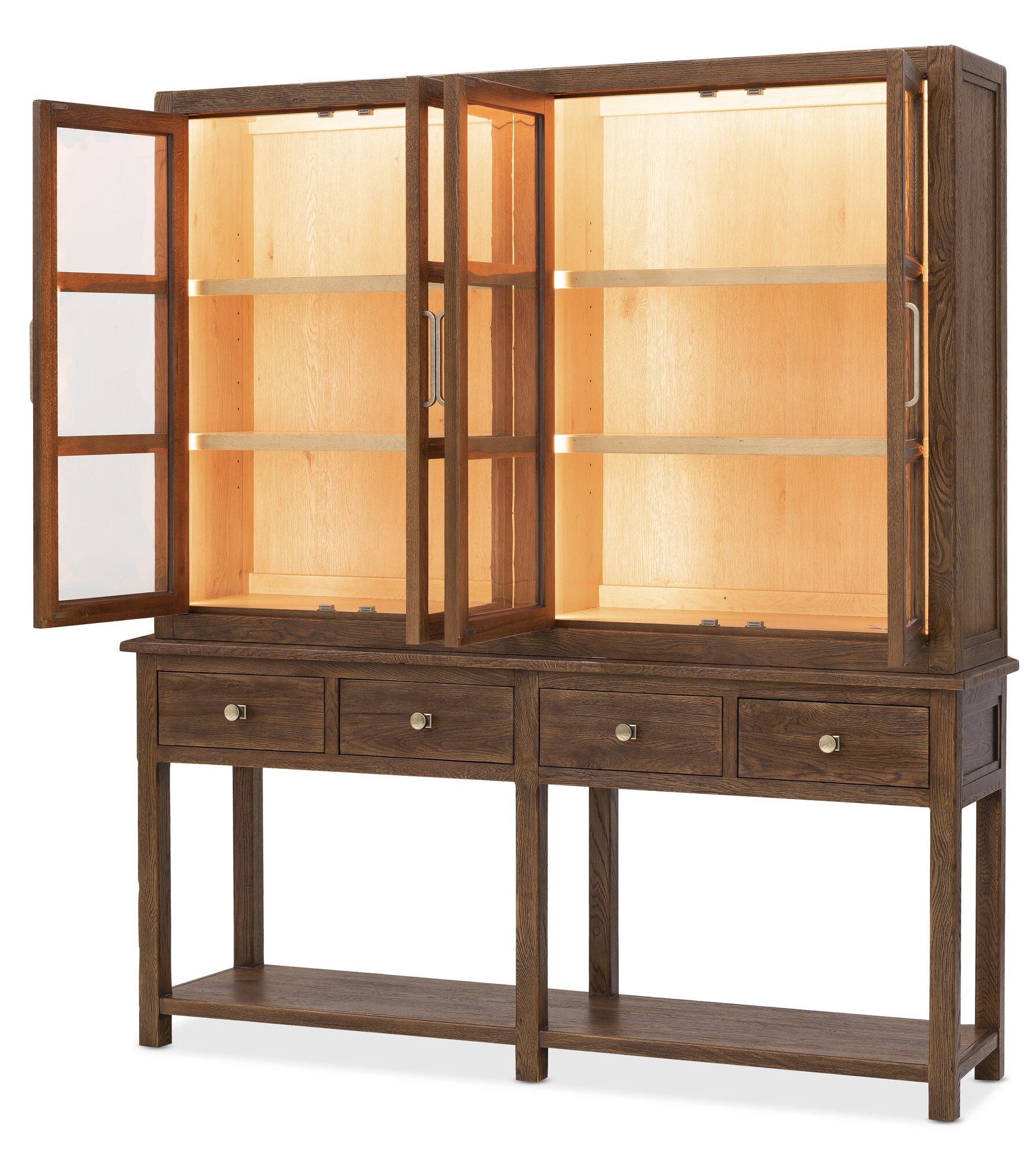 Driftwood Display Sideboard Open 4
