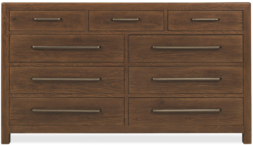 Driftwood Nine-Drawer Dresser Straight Silo Image
