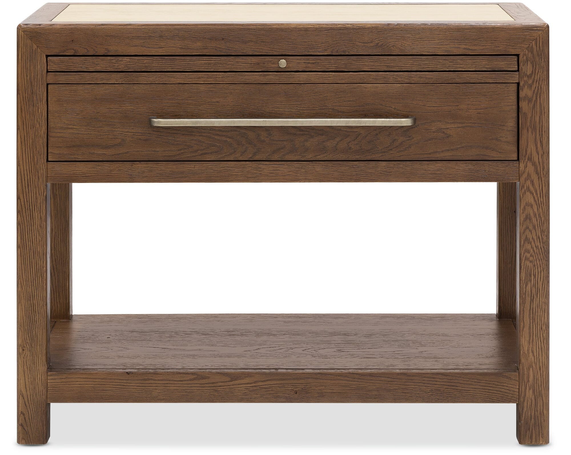 Driftwood One-Drawer Nightstand with Stone - Silo Image 2