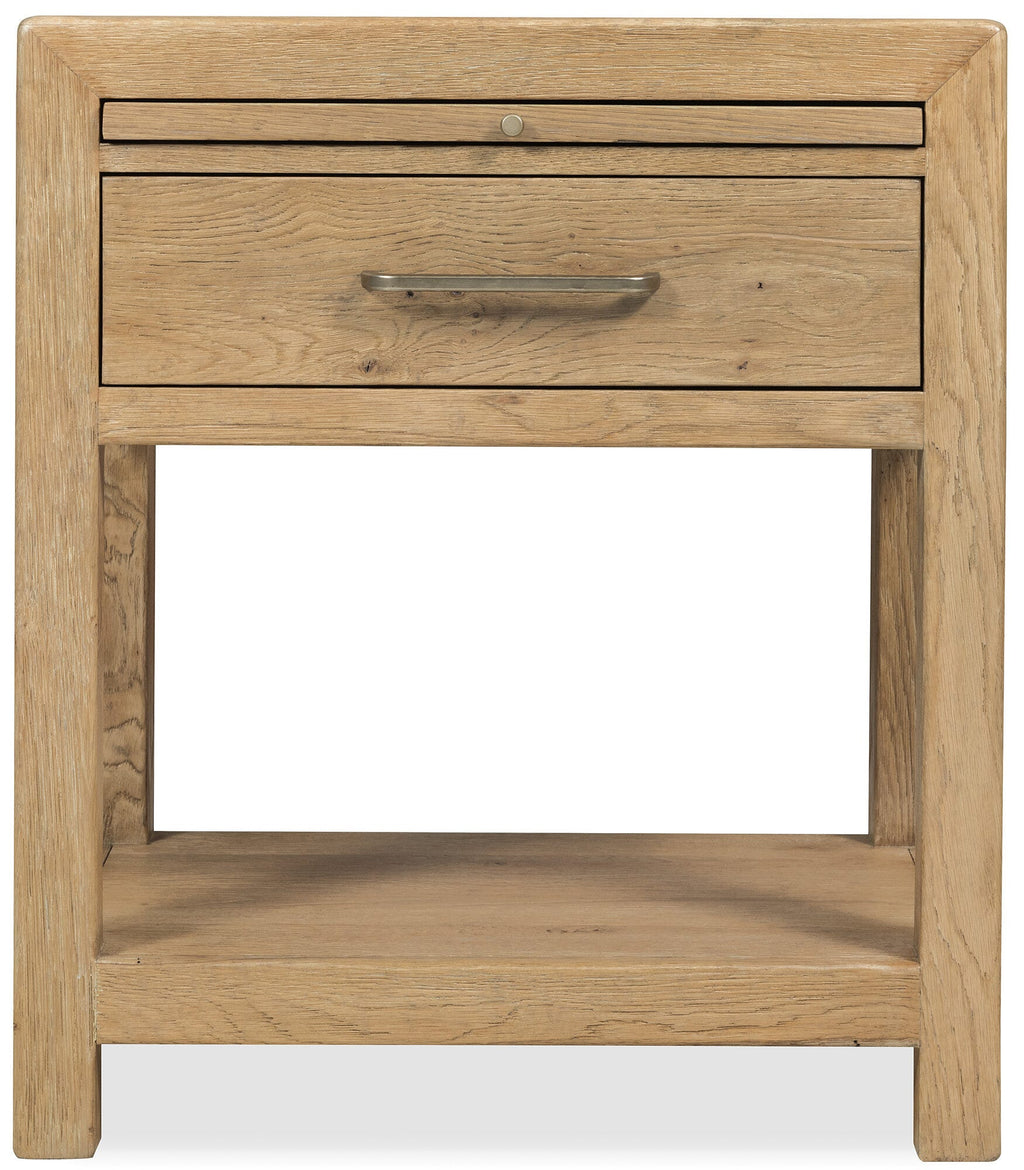 Driftwood One-Drawer Nightstand Straight Silo Image