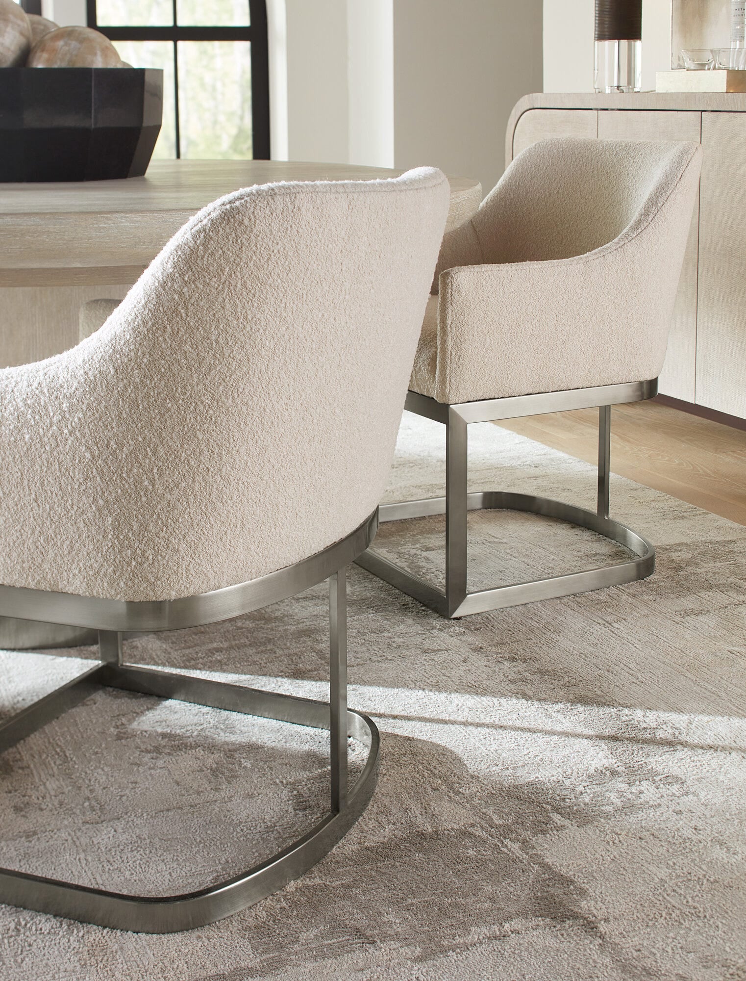 Modern Mood Upholstered Arm Chair with Metal Base