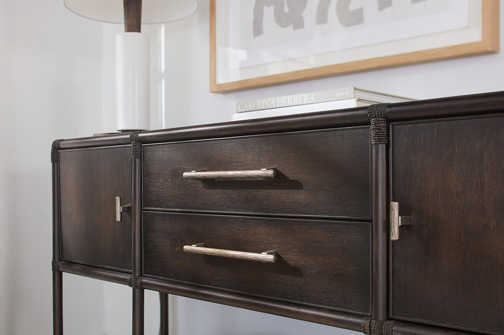 Retreat Pole Rattan Sideboard Detail