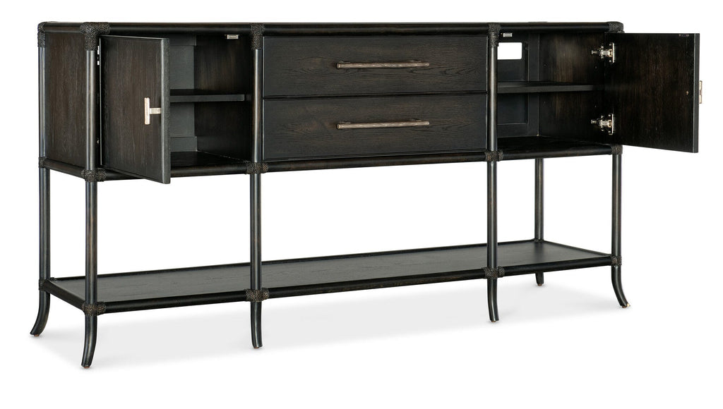 Retreat Pole Rattan Sideboard Open Silo