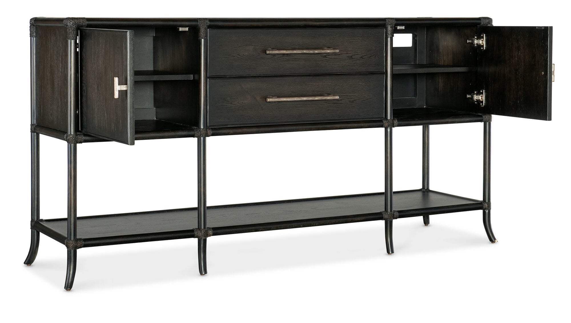 Retreat Pole Rattan Sideboard Open Silo