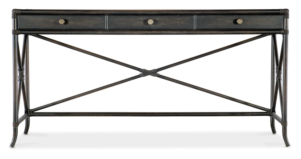 Retreat Pole Rattan Console - Straight Image