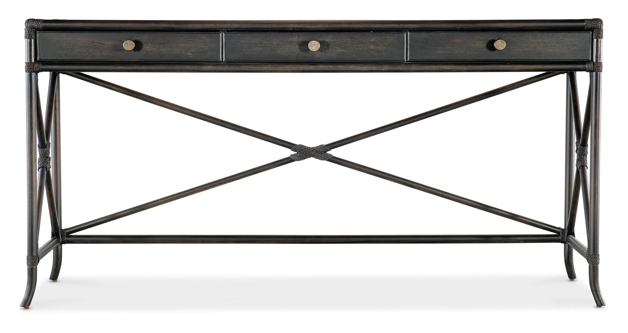 Retreat Pole Rattan Console - Straight Image